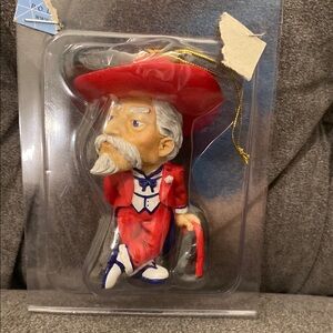 Red and Blue Ole Miss Colonel Reb Ornament